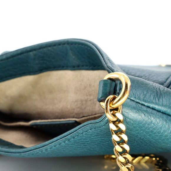 Gucci 1973 Chain Shoulder Bag Leather Small Blue - Picture 7 of 10